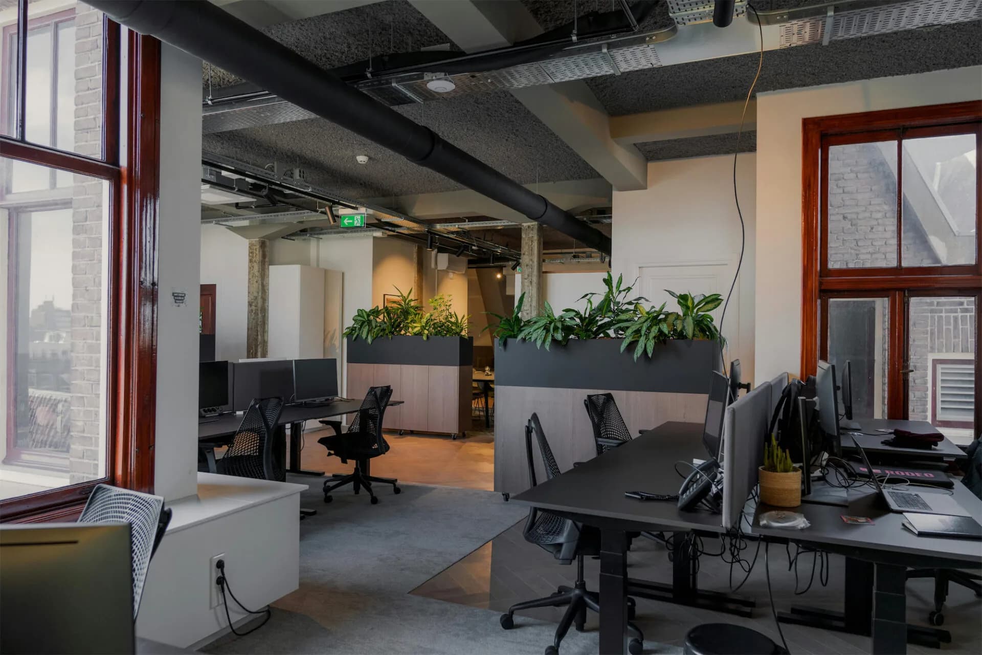 Modern office interior with desks